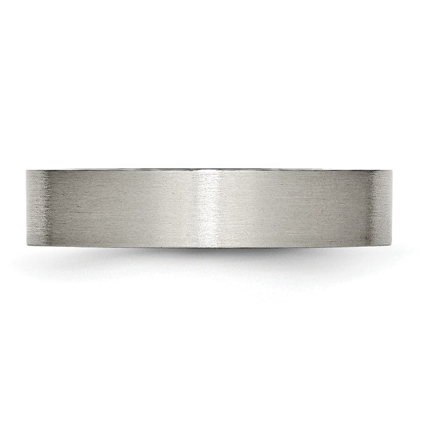 Titanium Flat 5mm Brushed Band