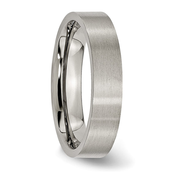 Titanium Flat 5mm Brushed Band
