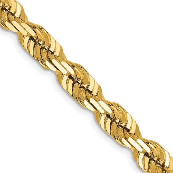 14KT Yellow Gold 24" 6.5MM Rope Chain