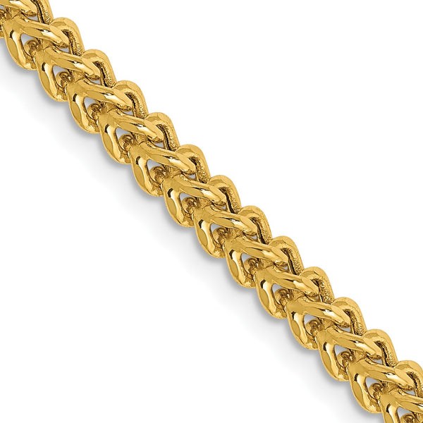 14KT Yellow Gold 18" 3MM Lobster Clasp Franco Chain