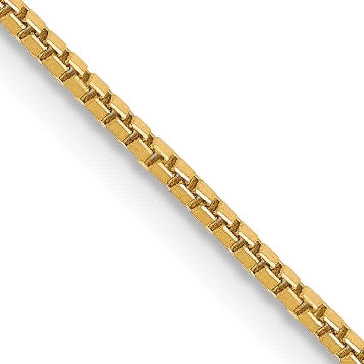 14KT Yellow Gold 30-inch 1MM Lobster Clasp Box Chain
