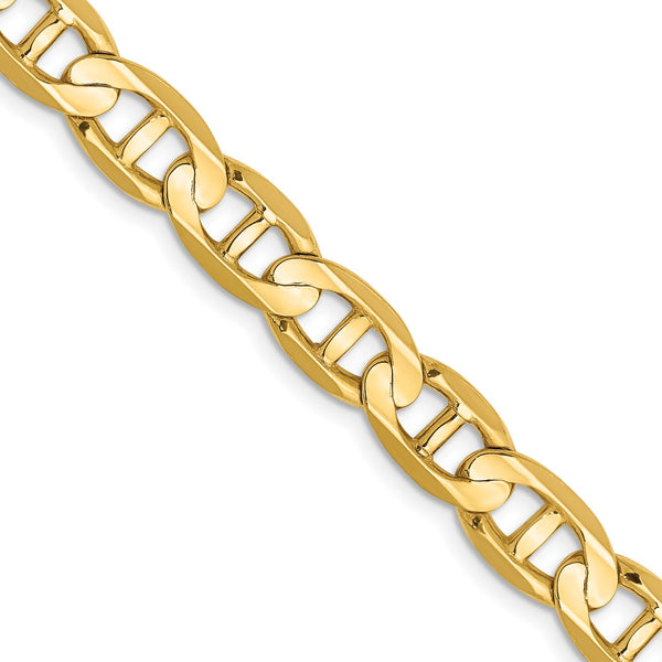 14KT Yellow Gold 22" 7MM Anchor Link Chain