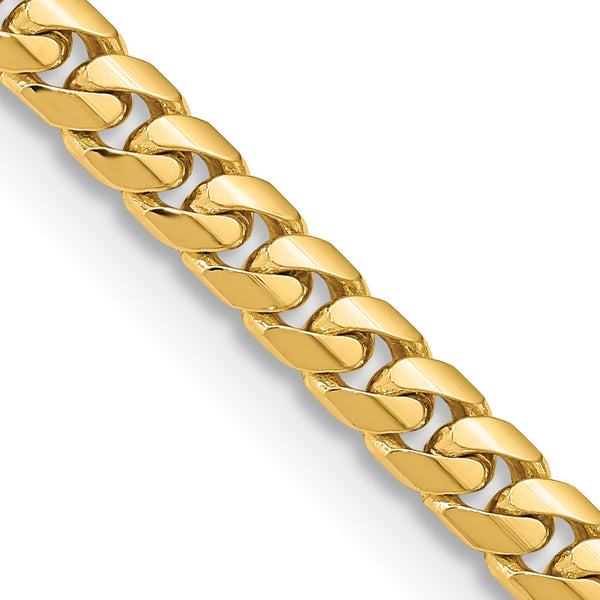 14KT Yellow Gold 20" 5.5MM Lobster Clasp Cuban Link Chain
