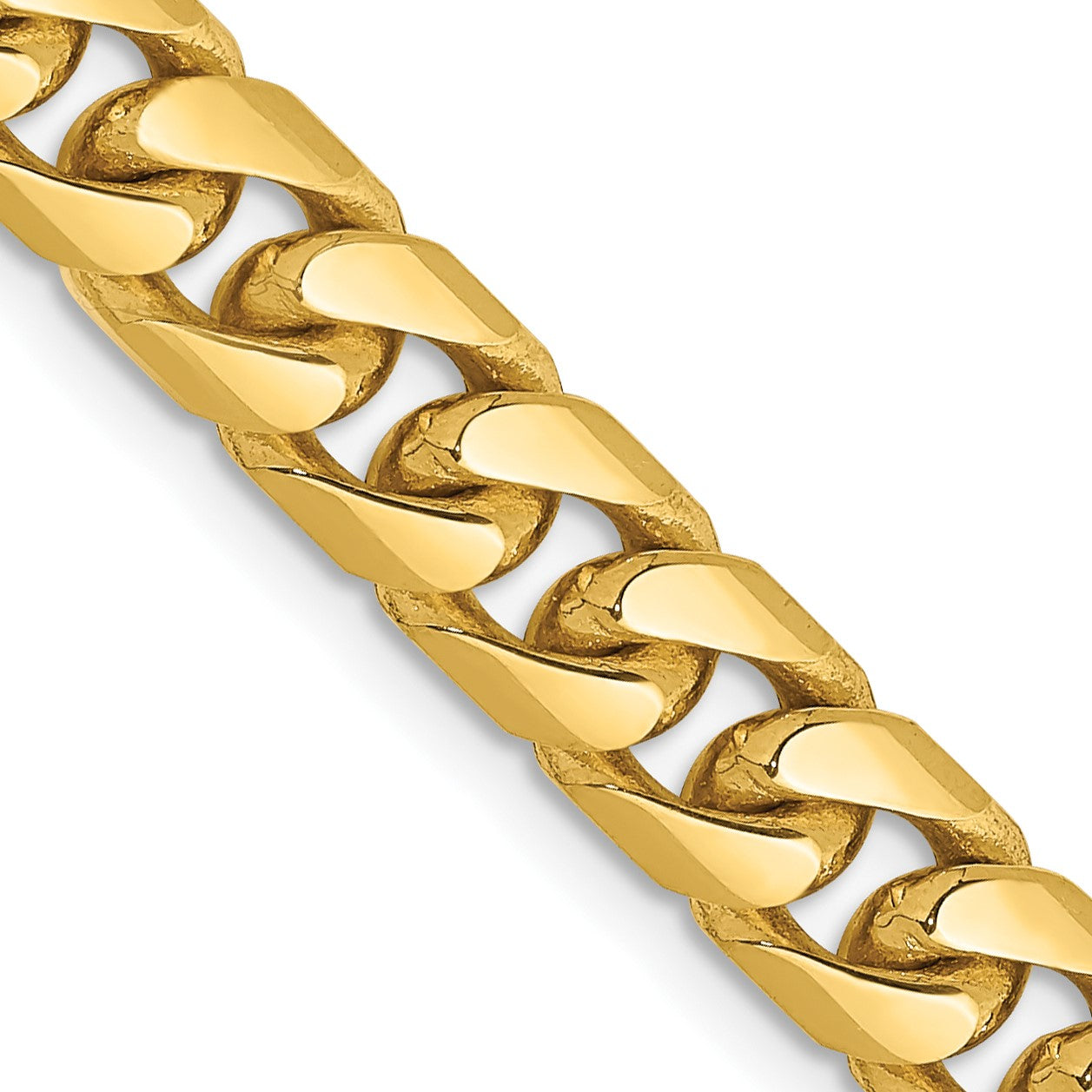14KT Yellow Gold 22-inch 6.25MM Cuban Link Chain