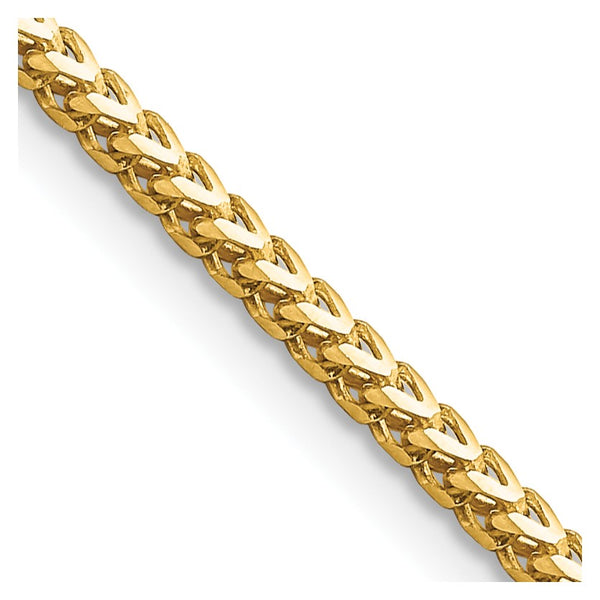 14KT Yellow Gold 16" 2MM Lobster Clasp Franco Chain