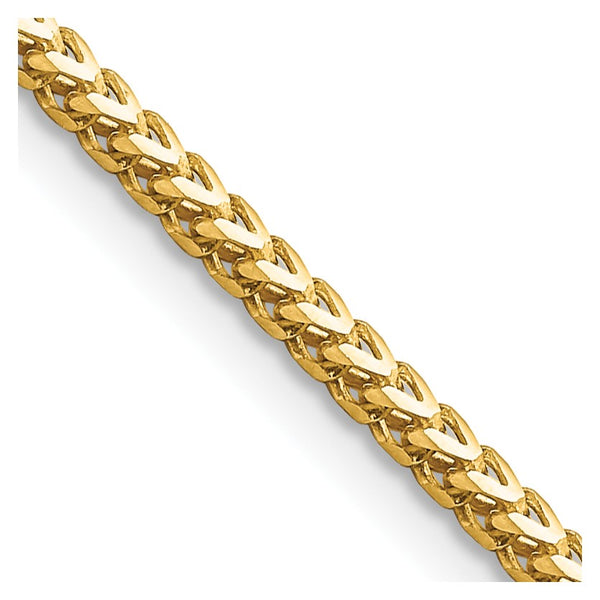 14KT Yellow Gold 30" 2MM Lobster Clasp Franco Chain