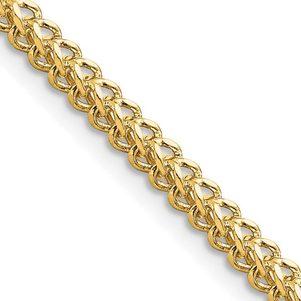 14KT Yellow Gold 30" 2.5MM Lobster Clasp Franco Chain