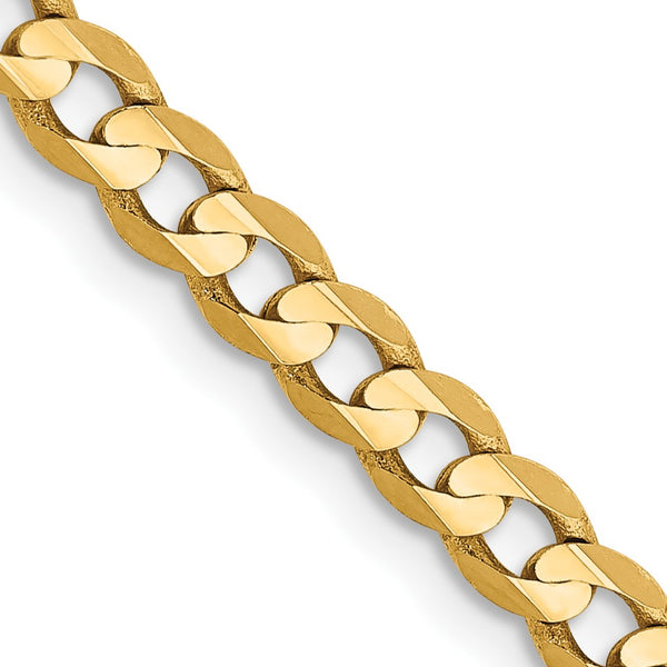 14KT Yellow Gold 20" 3.8MM Lobster Clasp Curb Chain