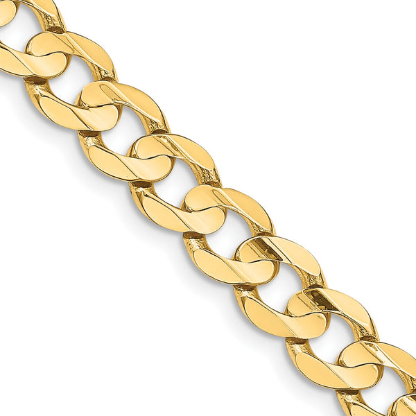 14KT Yellow Gold 20" 8.5MM Curb Chain