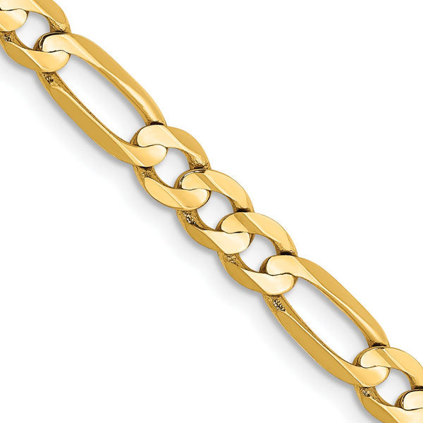 14KT Yellow Gold 26" 4.5MM Figaro Chain