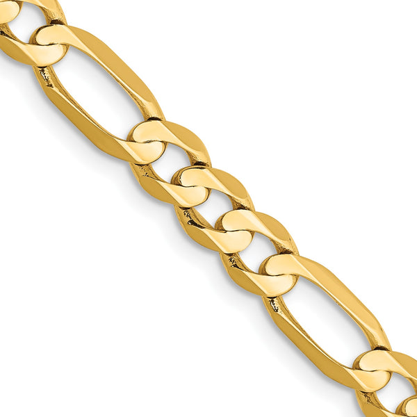 14KT Yellow Gold 18" 5.5MM Lobster Clasp Figaro Chain