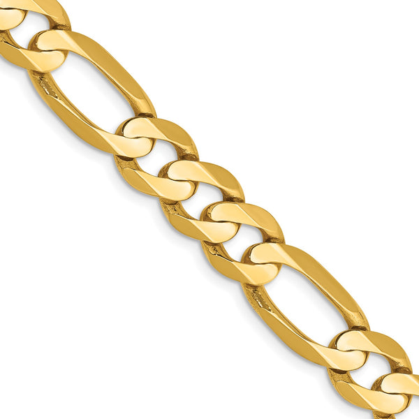 14KT Yellow Gold 24" 8.75MM Lobster Clasp Figaro Chain