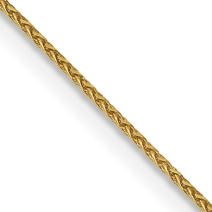14KT Yellow Gold 24-inch 0.65MM Diamond-cut Spiga Link Pendant Chain