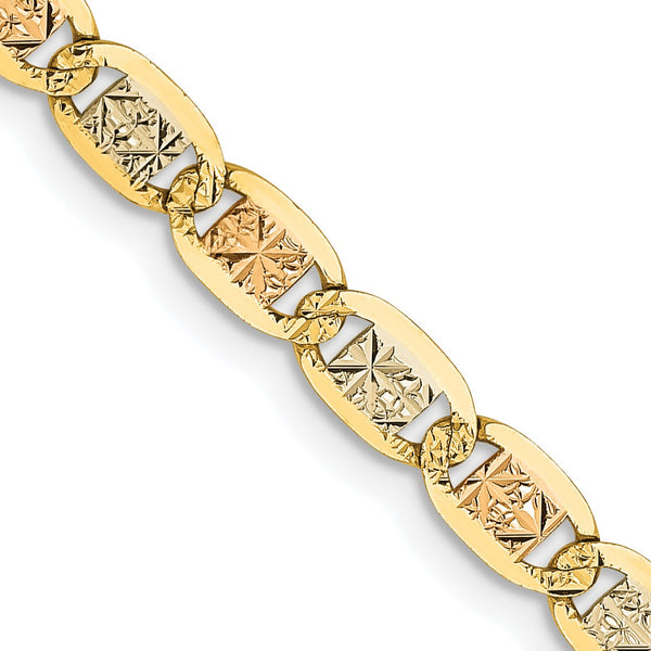 14KT Gold Tri-Color 20" 3.8MM Valentino Chain