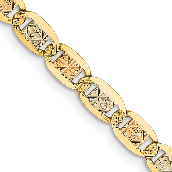 14KT Gold Tri-Color 24" 3.8MM Valentino Chain