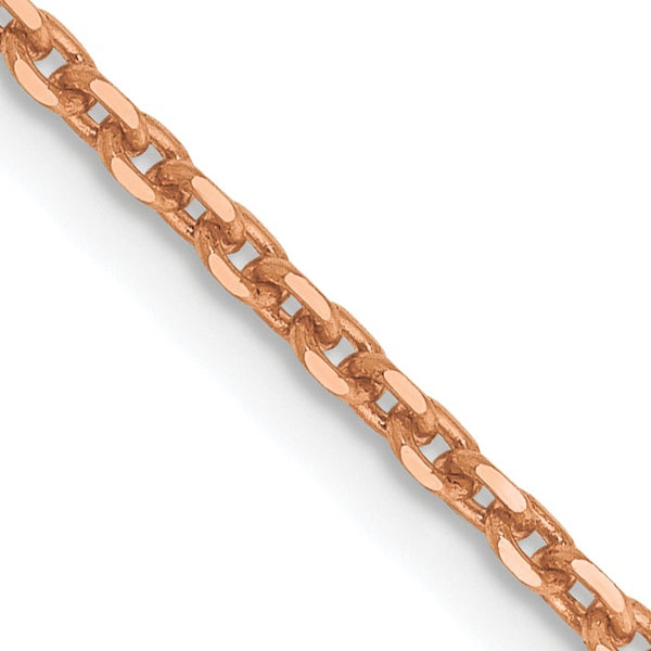 14KT Rose Gold 24" 1.65MM Diamond-cut Cable Chain
