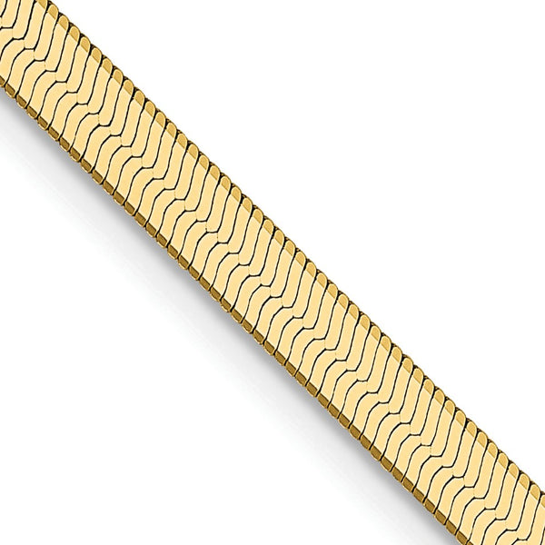 14KT Yellow Gold 24" 3MM Lobster Clasp Herringbone Chain