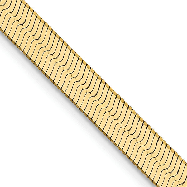 14KT Yellow Gold 24" 4MM Lobster Clasp Herringbone Chain