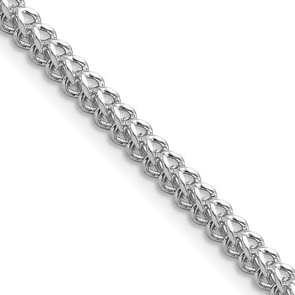 14KT White Gold 24" 2.5MM Lobster Clasp Franco Chain