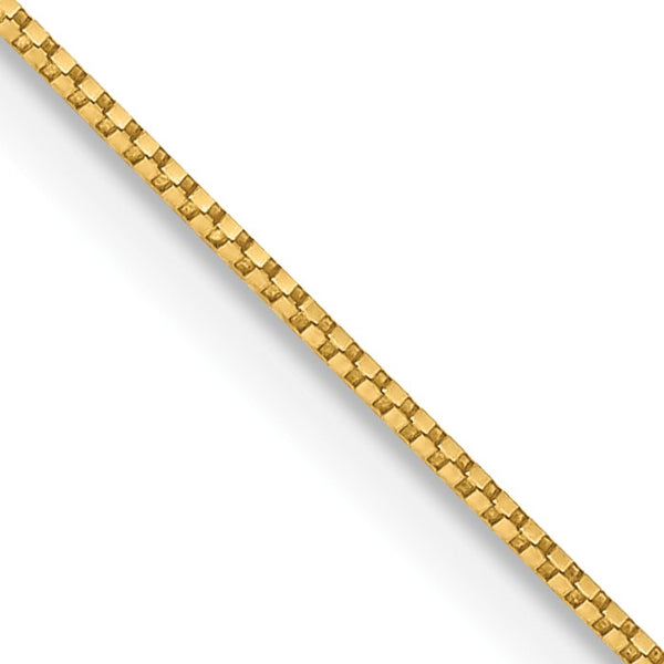 14KT Yellow Gold 16" 0.7MM Box Pendant Chain
