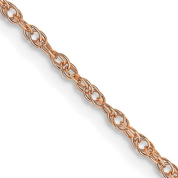 14KT Rose Gold 18" 1.15MM Cable Rope Pendant Chain