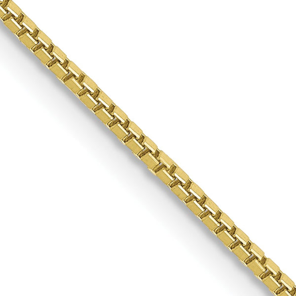 10KT Yellow Gold 16" 1MM Lobster Clasp Box Chain