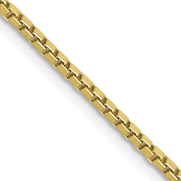 10KT Yellow Gold 16" 1.5MM Lobster Clasp Box Chain