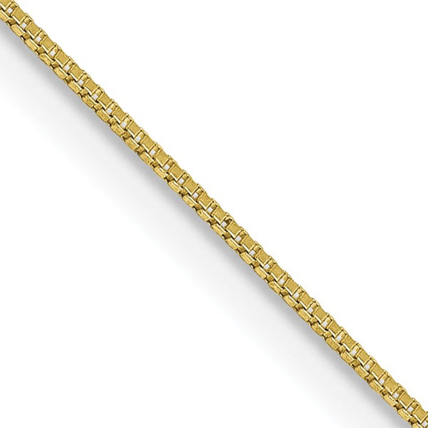 10KT Yellow Gold 18" 0.5MM Box Pendant Chain