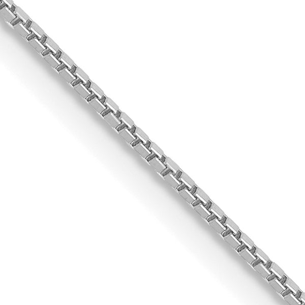 10KT White Gold 22" 0.9MM Box Chain