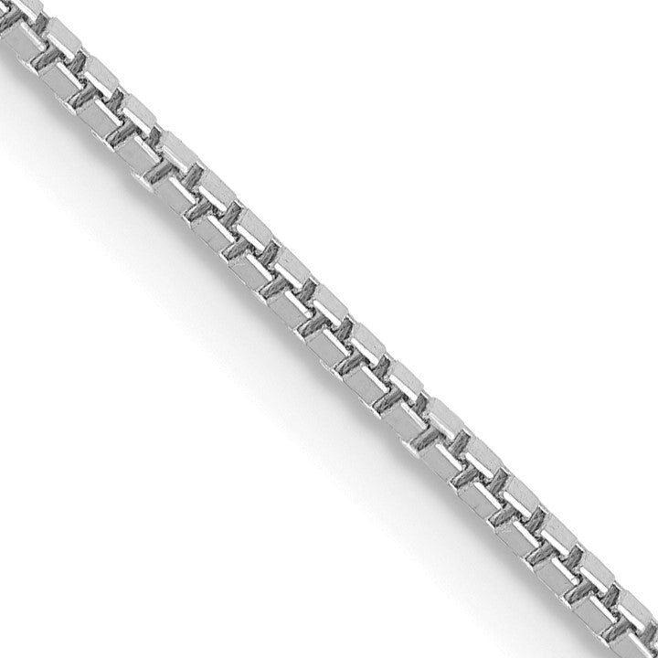 10KT White Gold 24-inch 1MM Lobster Clasp Box Chain