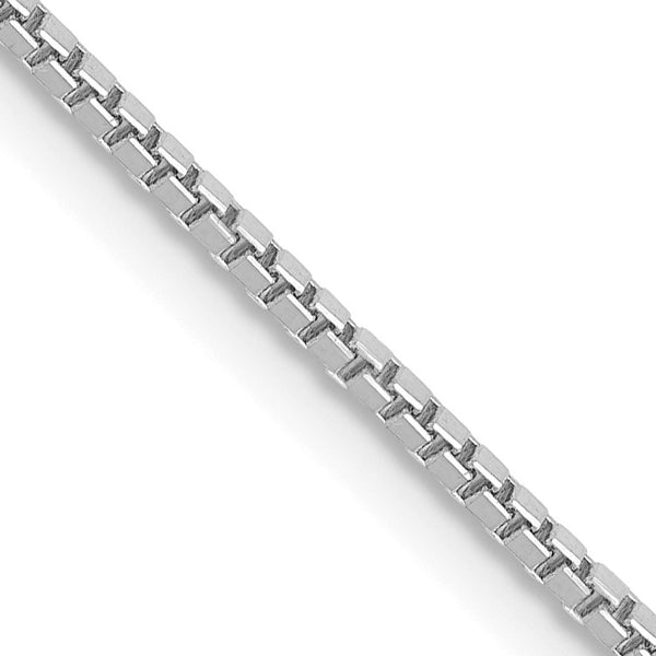 10KT White Gold 20" 1.1MM Lobster Clasp Box Chain