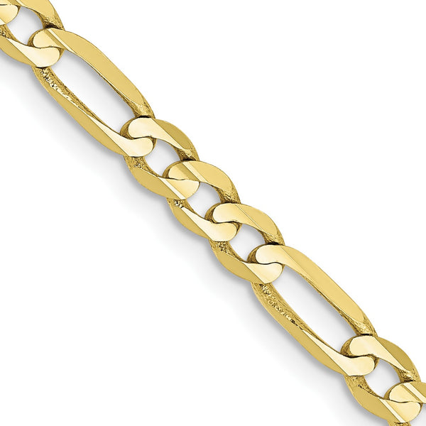 10KT Yellow Gold 18" 4MM Lobster Clasp Figaro Chain