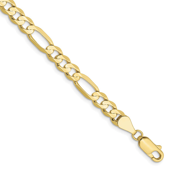 10KT Yellow Gold 8" 5.5MM Lobster Clasp Figaro Bracelet