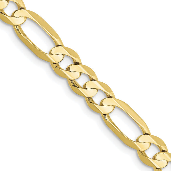 10KT Yellow Gold 24" 5.5MM Lobster Clasp Figaro Chain