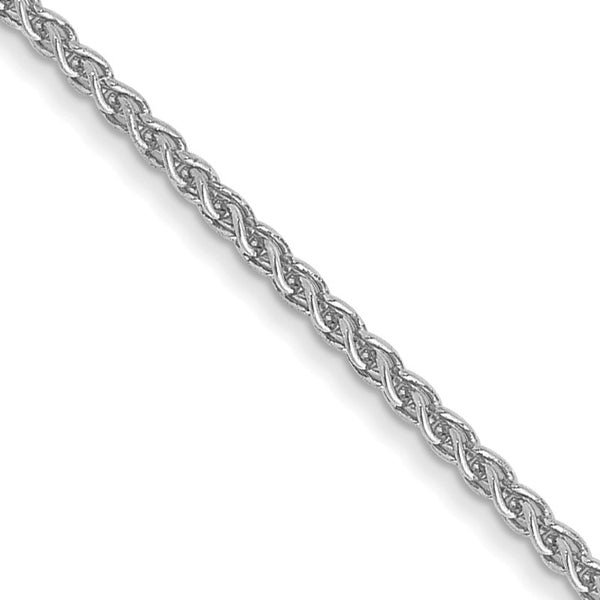10KT White Gold 18" 1MM Spiga Link Pendant Chain