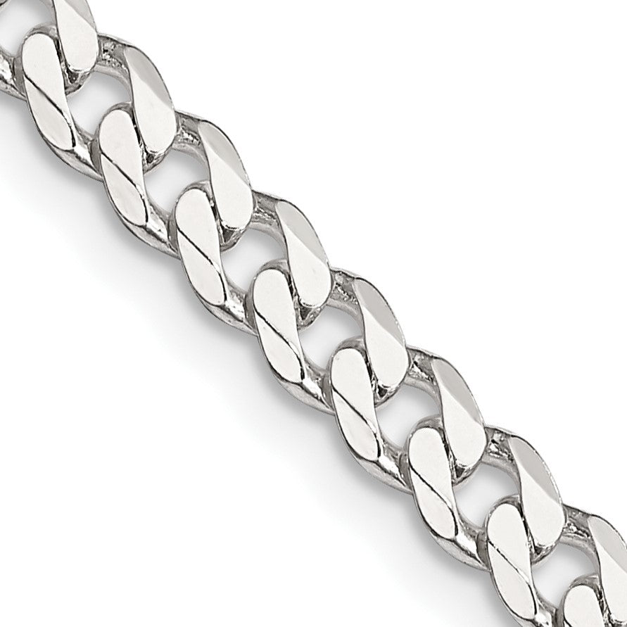Sterling Silver 20-inch 4.5MM Lobster Clasp Curb Chain