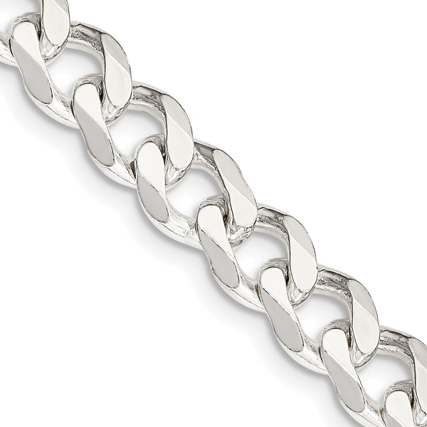 Sterling Silver 26" 7.5MM Curb Chain
