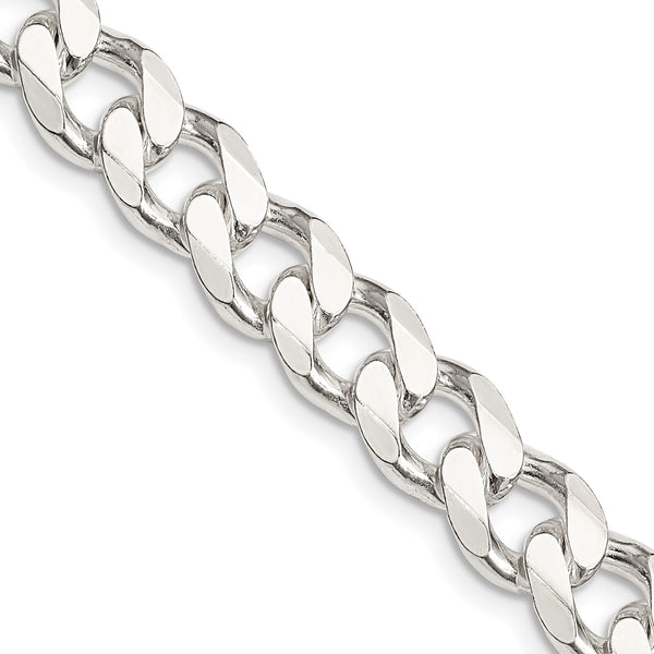 Sterling Silver 24" 9MM Lobster Clasp Curb Chain