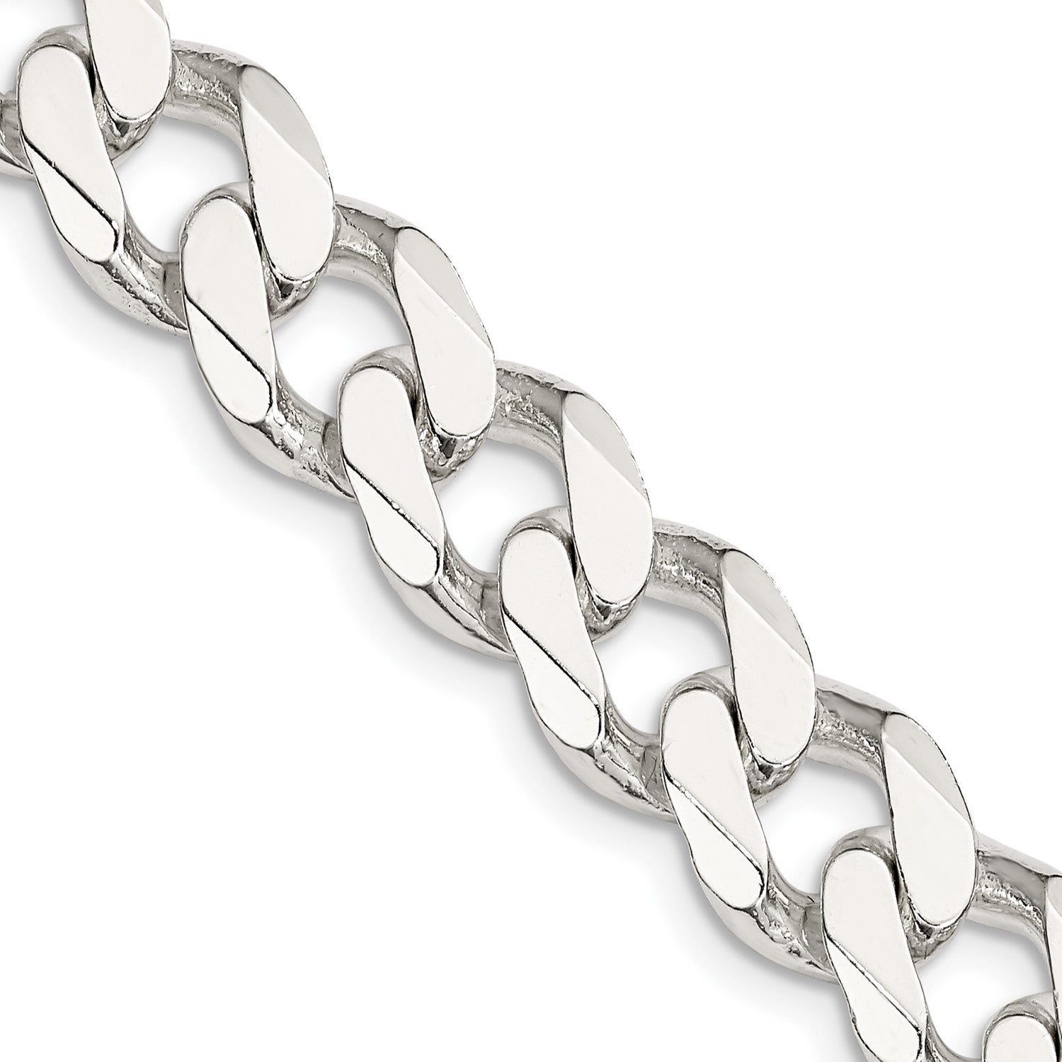 Sterling Silver 18-inch 11MM Lobster Clasp Curb Chain