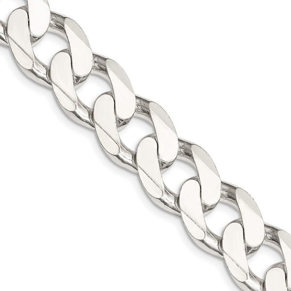 Sterling Silver 26" 15MM Curb Chain