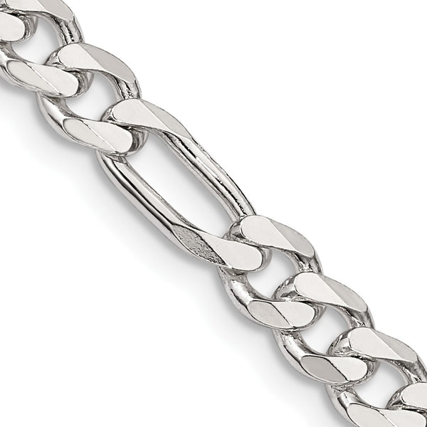 Sterling Silver 16" 5.5MM Lobster Clasp Figaro Chain