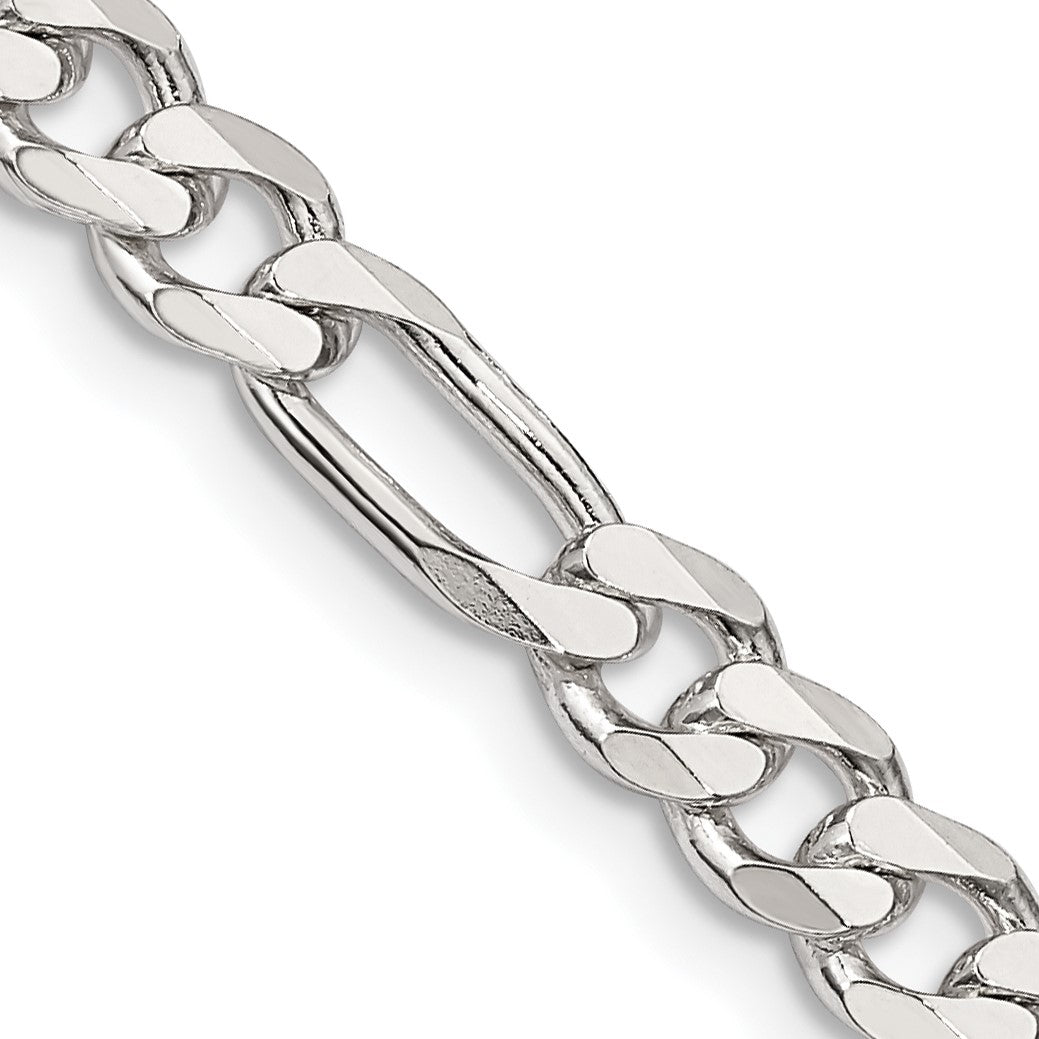Sterling Silver 20-inch 5.5MM Lobster Clasp Figaro Chain