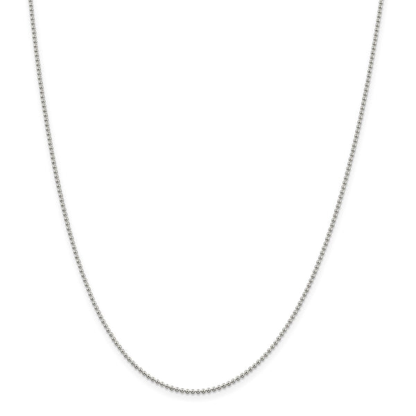 Sterling Silver 26" 1.5MM Beaded Chain