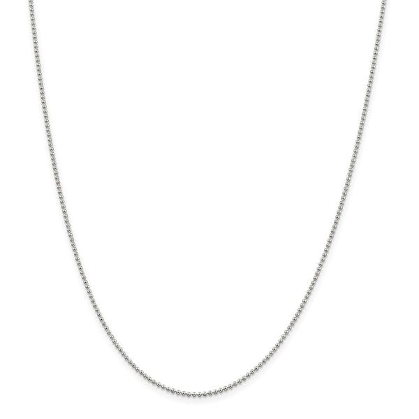 Sterling Silver 30" 1.5MM Beaded Chain