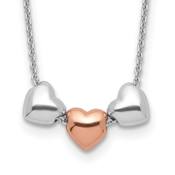 Sterling Silver 18" Heart Necklace