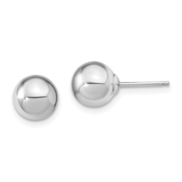 Sterling Silver 8MM Shell Pearl 3-Pair Stud Earrings