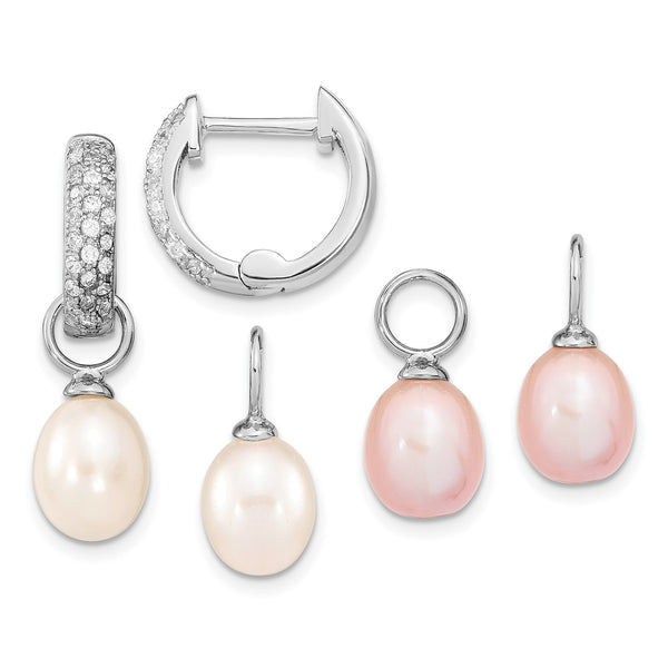 Sterling Silver 25x4MM Interchangeable Earrings