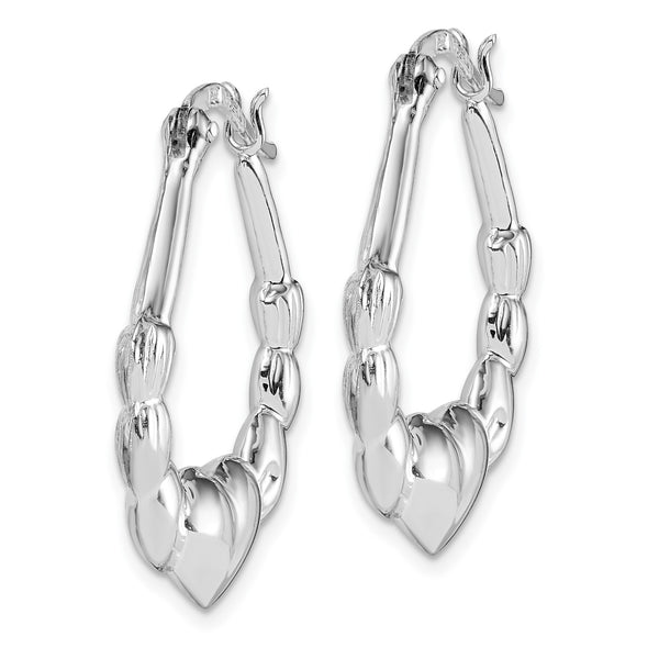 Sterling Silver 28X20MM Claddagh Hoop Earrings