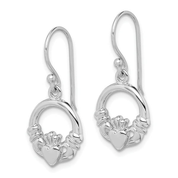 Sterling Silver 28X13MM Drop & Dangle Claddagh Earrings