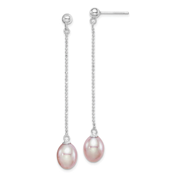 Sterling Silver Pearl Drop & Dangle Earrings